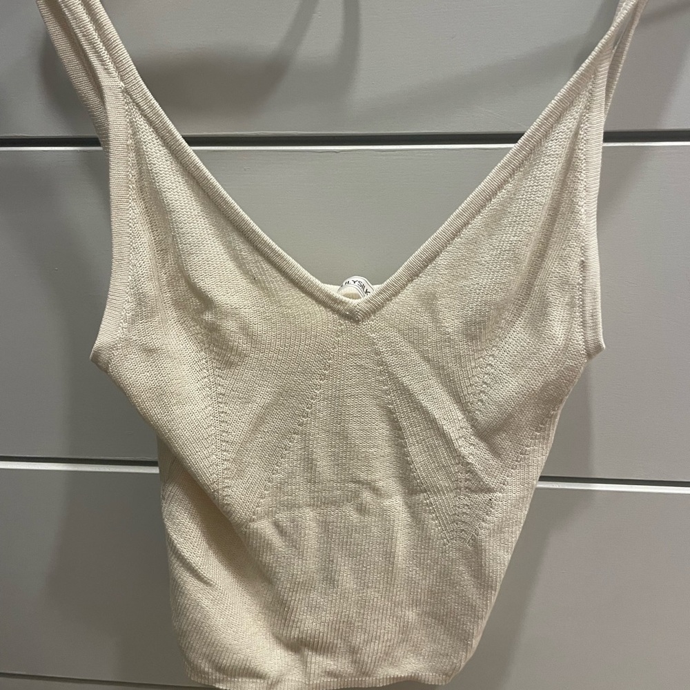 Lilysilk crop top / camisole in cream